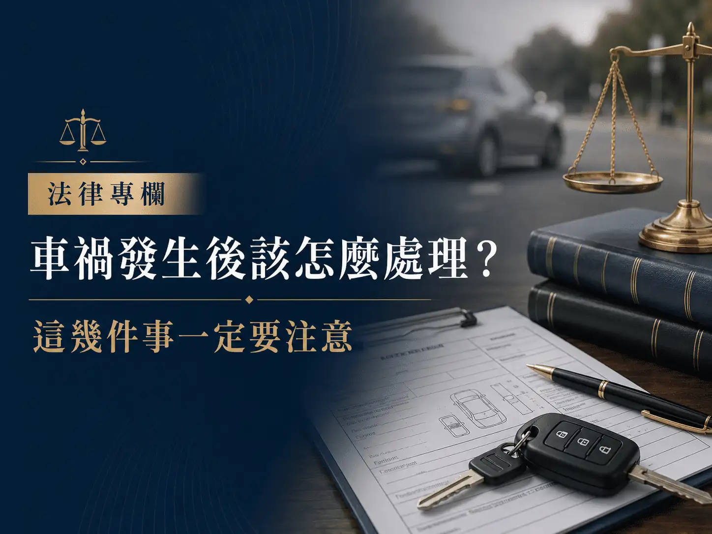 車禍發生後該怎麼處理？這幾件事一定要注意